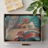 Papier Mousseline Bombshell bleu - Retro Pin-Up Girl Decoupage (Cadeau)