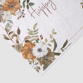 Papier Mousseline Bon Anniversaire Pastel Floral Botanical Arrangeme (Détail)