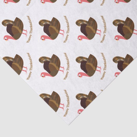 Papier Mousseline Bon thanksgiving Turquie (Détail)