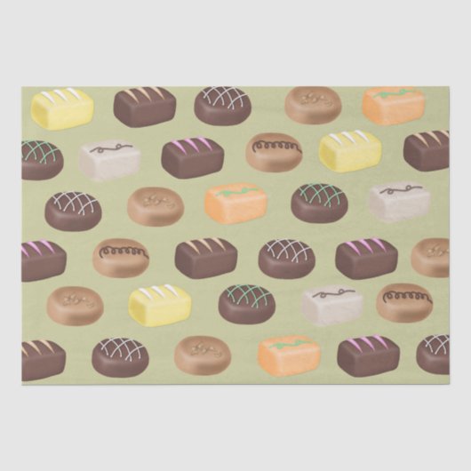 Papier Mousseline Bonbons au chocolat (Recto)