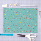 Papier Mousseline Bonbons Cartoon Parsemés Bleu (Artisanat)