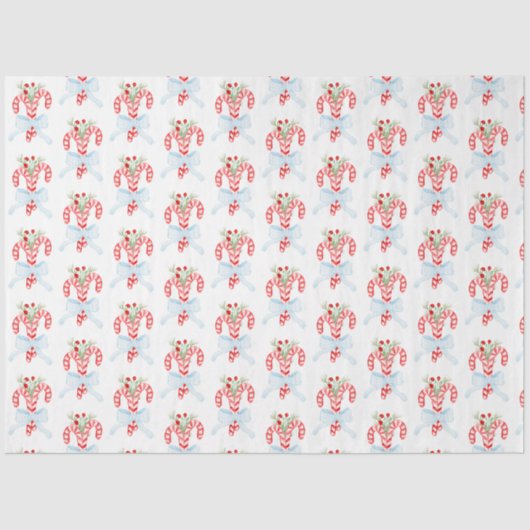 Papier Mousseline Bonbons d'aquarelle avec bonbon, Noël (Recto)