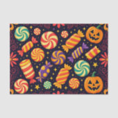 Papier Mousseline Bonbons Éffrayants funky et Jack-o-Lanterns Hallow (Recto)