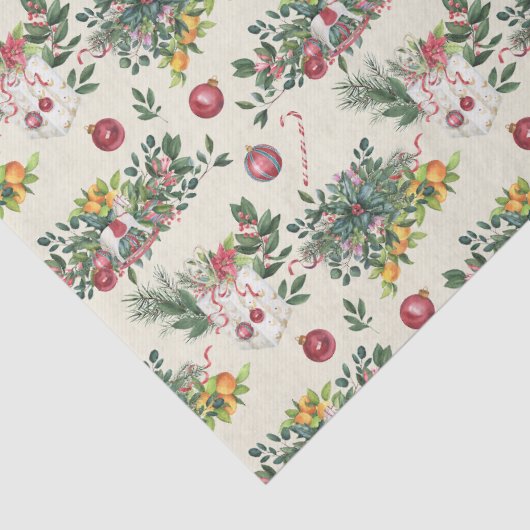 Papier Mousseline Bonbons, Jouets, Fleurs et Fruits (Détail)