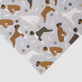 Papier Mousseline Bones et pattes de chien de boxe (Détail)