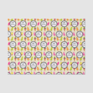 Papier Mousseline Bonjour Popsicles d'été et crème glacée