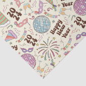 Papier Mousseline Bonne année 2024 (Détail)