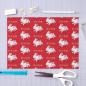 Papier Mousseline "Bonne année" en lapin chinois Zodiac (Artisanat)