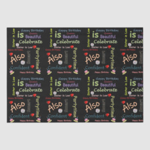 Papier Mousseline Bonne Anniversaire Tissue Paper Soeur en droit