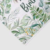 Papier Mousseline Bonne aquarelle d'anniversaire Eucalyptus Feuilles (Détail)