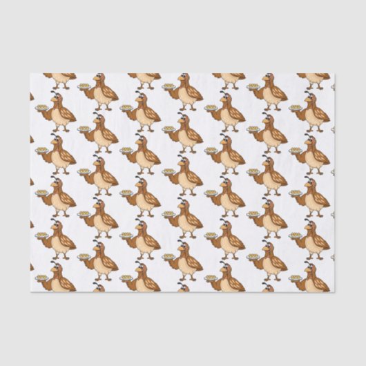 Papier Mousseline Bonne caille avec dessin animé d'oeufs (Recto)