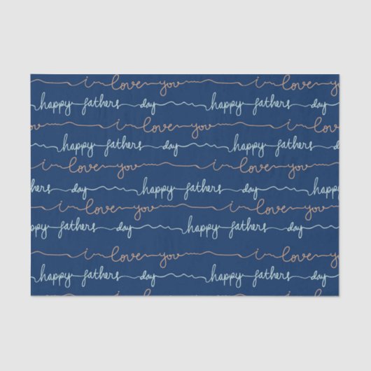 Papier Mousseline Bonne Fête des pères (Recto)