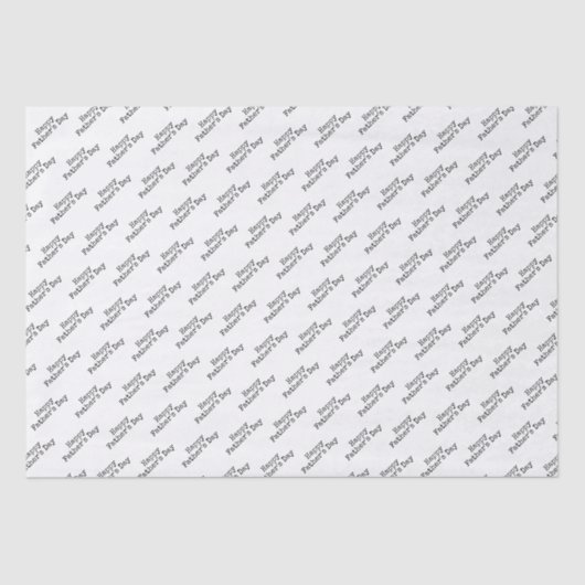 Papier Mousseline "Bonne Fête des pères" Noir sur Arrière - plan bla (Recto)