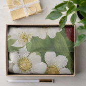 Papier Mousseline Bonne fraises d'anniversaire, Feuilles et fleurs (Cadeau)