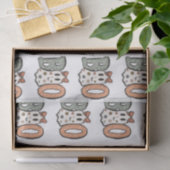 Papier Mousseline Boo Ghost Orange Green Cute Blanc Halloween (Cadeau)