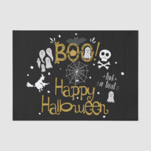 Papier Mousseline Boo Happy Halloween Whimsical Custom Cadeau Envelo