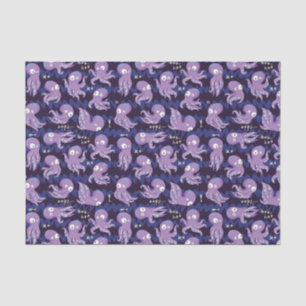 Papier Mousseline Boo Octopus mignon Violet Enfants Vêtements & Déco