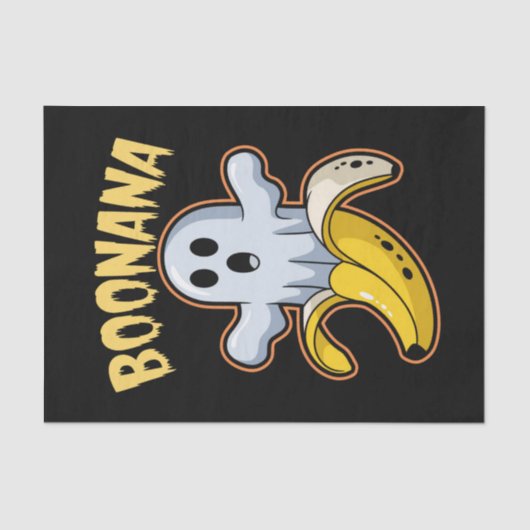Papier Mousseline Boonana Cute Ghost Banana Halloween (Recto)