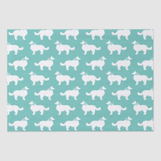 Papier Mousseline Bordure Collie Chien Chien Chien Puppy (Recto)