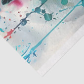 Papier Mousseline Bordure Collie Vibrant couleur Déchets de peinture (Détail)