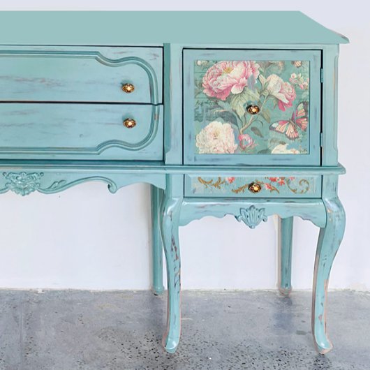 Papier Mousseline Bordure de découpage Turquoise de papillon rose de