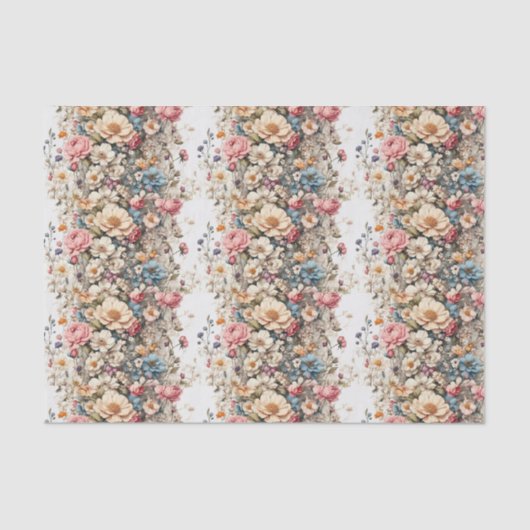 Papier Mousseline Bordure du jardin (Recto)