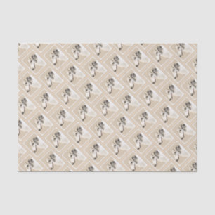 Papier Mousseline Borzoi (Argent Brindle) Peinture Chien Art origina
