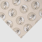 Papier Mousseline Borzoi Argent Brindle Peinture Wolfhound Chien Art (Détail)