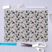 Papier Mousseline Boston Terriers Cute Puppy Dog Pattern (Artisanat)