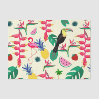 Papier Mousseline Botanical Birds and Fruit