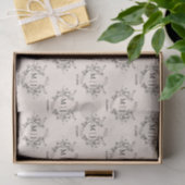 Papier Mousseline botanical chic typography monogram wedding  (Cadeau)