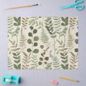 Papier Mousseline Botanical Pressed Leaves Pattern – Fern Print (Artisanat)