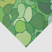 Papier Mousseline Botanique à feuilles vertes (Détail)