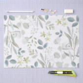 Papier Mousseline Botanique à l'aquarelle douce Eucalyptus (Artisanat)