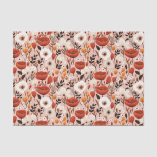 Papier Mousseline Botanique Boho Automne Fleur sauvage Meadow Motif