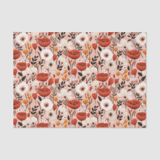 Papier Mousseline Botanique Boho Automne Fleur sauvage Meadow Motif