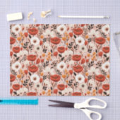 Papier Mousseline Botanique Boho Automne Fleur sauvage Meadow Motif (Artisanat)