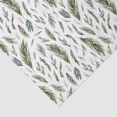 Papier Mousseline Botanique de forêt simple Aquarelle Noël (Détail)