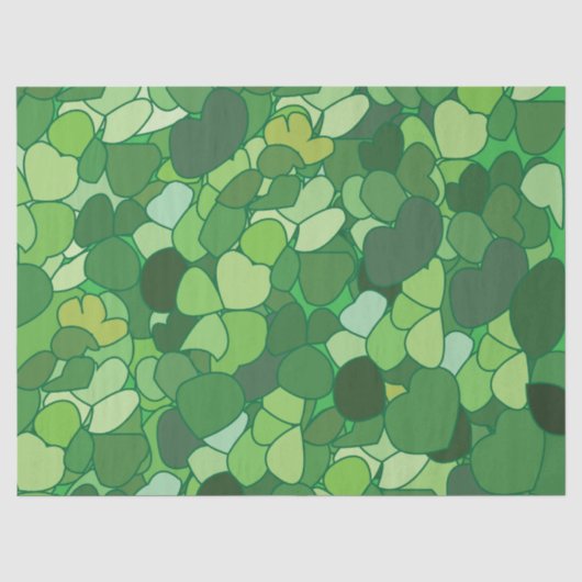 Papier Mousseline Botanique Feuille Verte (Recto)
