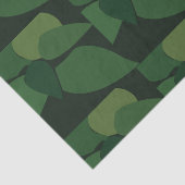 Papier Mousseline Botanique Feuilles Vertes (Détail)