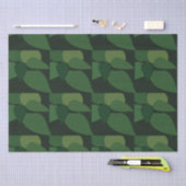 Papier Mousseline Botanique Feuilles Vertes (Artisanat)