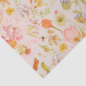 Papier Mousseline Botanique Fleur sauvage colorée (Détail)