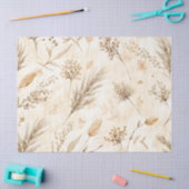 Papier Mousseline Botanique Fleur Séchée Beige (Artisanat)