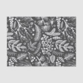 Papier Mousseline Botanique Noël Foliage Pine Berries Motif (Recto)