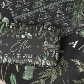 Papier Mousseline Botanique noire élégante décoration familiale mode