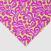 Papier Mousseline Botanique rose et jaune vif (Détail)