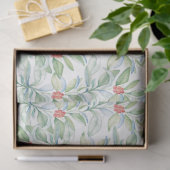 Papier Mousseline Botanique rouge et vert Noël (Cadeau)