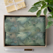 Papier Mousseline Botanique verte (Cadeau)