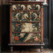 Papier Mousseline Botanique victorienne William Morris Style Unicorn