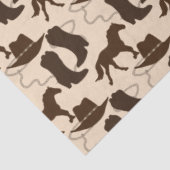 Papier Mousseline Botte Casquette Western Cowboy (Détail)